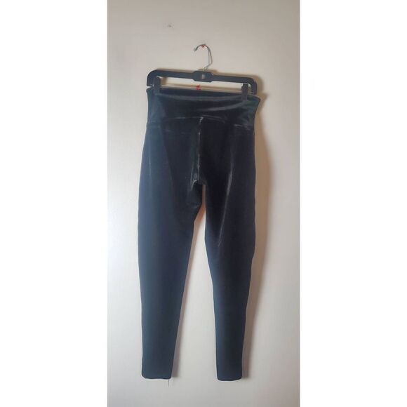 SPANX Black Velvet Leggings Size XL/TG - Picture 2 of 3